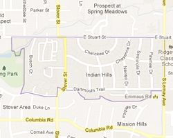 Indian Hills, Fort Collins Neighborhood Boundaries